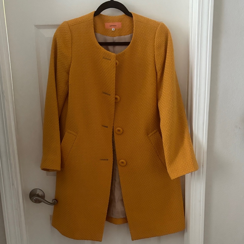 Elegant Mustard Trench Coat